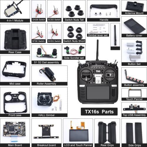 Factory Original Parts Fit For Replacement TX16S Hall TBS Sensor Gimbals 2.4G 12CH Radio Transmitter