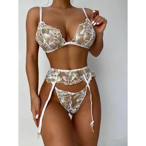 Gold Lace Sexy Lingerie Pornos Suit Temptation Womens Lace Bodysuit Erotic Costumes Porn Sensual Lingerie Woman Body Femme