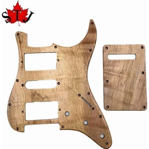1 SET Spalted Maple Wood GUITAR HSH Pickguard &Backplate