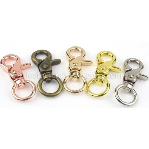 1x Metal Snap Hook Trigger Lobster Clasps Clips Spring Gate Leather Craft Pet Leash Bag Strap Belt Webbing Keychain Hooks
