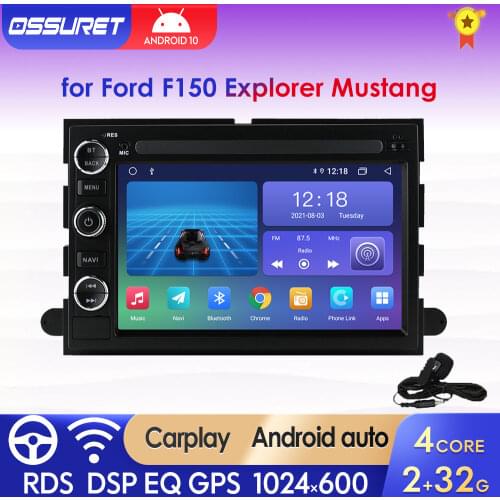 2 Din Android Car Multimedia Player GPS for Ford F150 F350 Fusion Explorer Focus E150 Escape Edge Radio Bluetooth Wifi Stereo