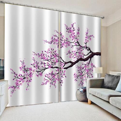 2020 Flowers Curtains American Pastoral Village Window Door Curtains for Living Room High Shading Curtains for Bedroom