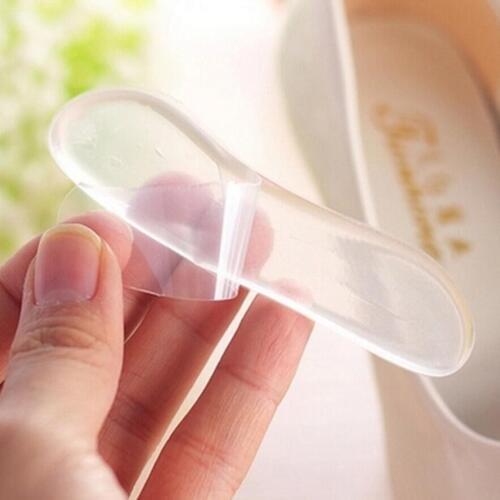 4Pairs Silicone Heel Stick Insoles Pain Relief Invisible Gel Heel Pads Shoes Pad Foot Insoles Heel Pedicure Tool Foot Care