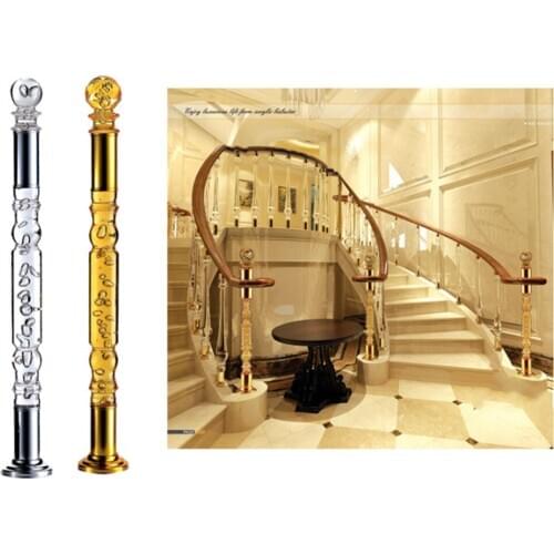 Acrylic Armrest pillar Crystal General Column Plexiglass Bubble Stair Handrail KTV Hotel Villa Railing