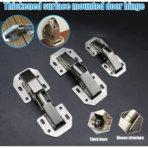 Frameless Cabinet Hinge Steel Mending Repair Hardware with Holes Soft Close Home Improvement for Window Cupboard Door TN88