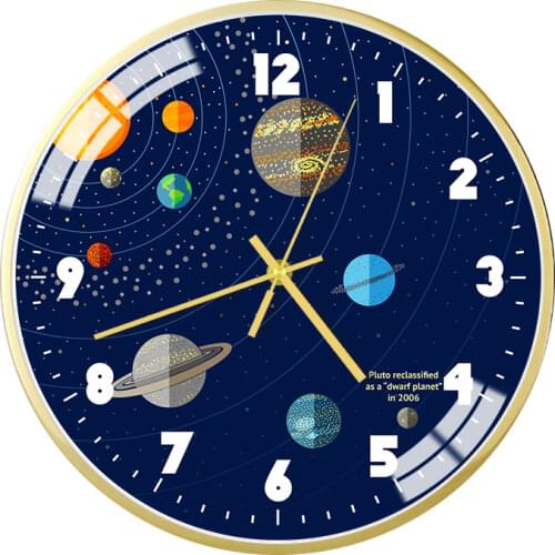 Large Modern Wall Clock Metal Gold Kitchen Watch Silent Star Silent Wall Watches Home Decor Childrens Room Reloj Gift FZ718
