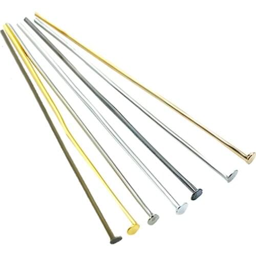 200Pcs Multicolor Flat Head 16-50mm Eye Flat Metal Head Pins Needles Beads Supplies For Jewelry Making Accessories Earring DIY