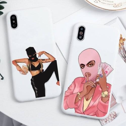 Afro Girls Make Money Cash Girl Phone Case For iphone 12 11 Pro Max Mini XS 8 7 6S Plus X SE 2020 XR Candy white Silicone cover