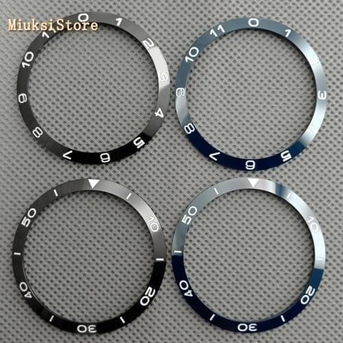 Corgeut 39mm black/deep blue Insert bezel ceramic bezel for 41mm mens Watch