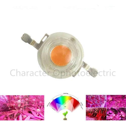 50pcs 1W 3W Full Spectrum LED Chip Diode 400-840nm Wavelength Pink 30mil 45mil for indoor Plant Grow and Hydroponic LED Lamp