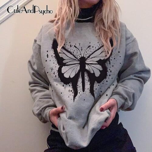 Женские толстовки с принтом Cuteandpsycho China At AliExpress