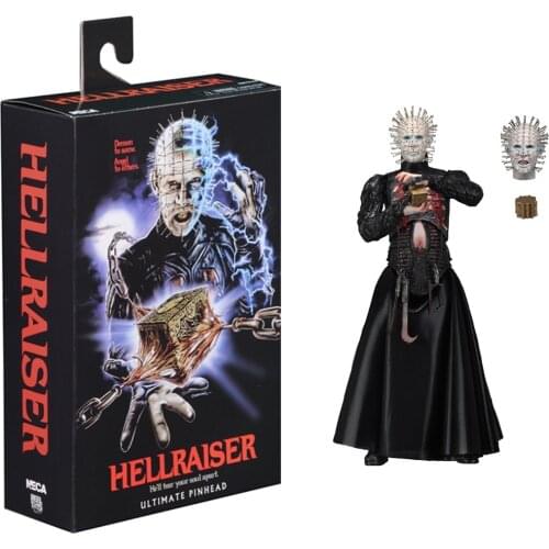 18cm Original NECA Hellraiser He'll Tear Your Soul Apart Ultimate Pinhead Action Figure PVC Movable Collection Of Toy Gifts