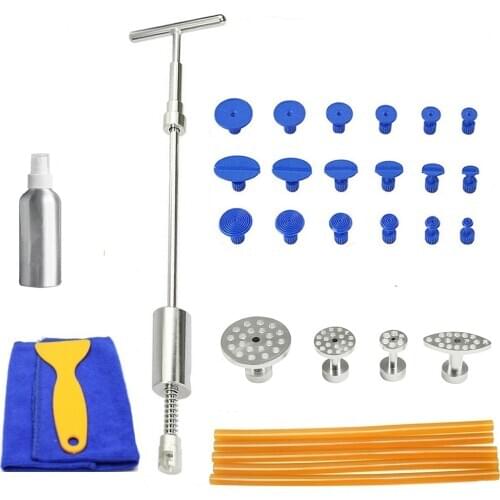 Auto Repair Tool Paintless Dent Puller Car Removal Tool Slide Hammer Puller Tabs Suction Cup Hand Tools Kit