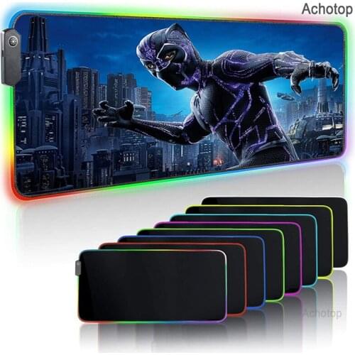 Anime Custom Large Gaming Mousepad RGB LED Backlit Mat Mause Carpet Desk Mat Mouse pad with backlight for CSGO Mouse Mat