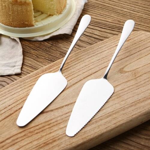 Stainless Steel Pizza Shovel Cake Knife Butter Knife Serrated Edge Cake Server Blade Cake Cutter Spatula Tool