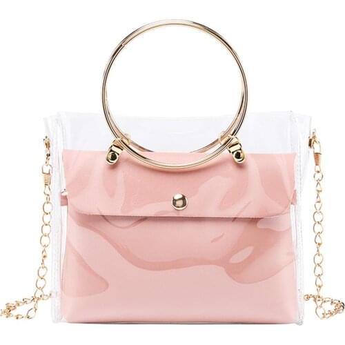 Fashion Women Luxury Jelly Transparent Shoulder Bag Versatile Tote Outdoor Ladies Bag Handbag Messenger Sling Bag