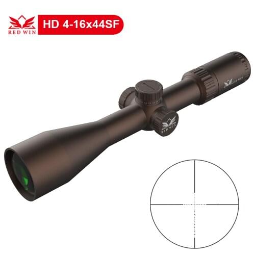 Red Win Edgeless 30mm Monotube 1/10Mil Turret Half Mil Dot Reticle Zero Lock 15 Yds Focus Rome Air Gun 4-16x44 Hunting Scope