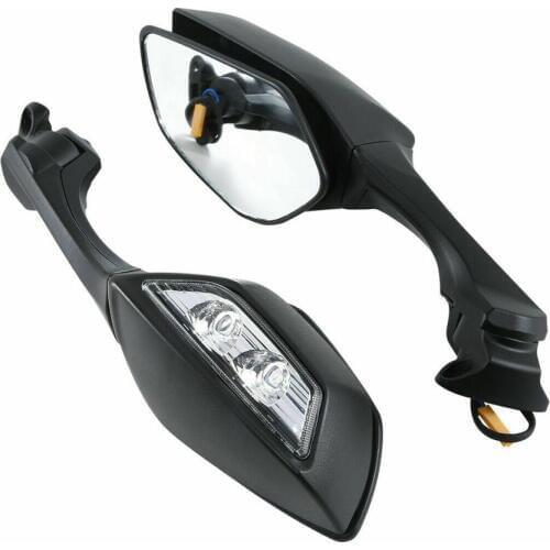 Motorcycle Rearview Mirrors LED Turn Signals For Kawasaki Ninja ZX10R 2016-2020
