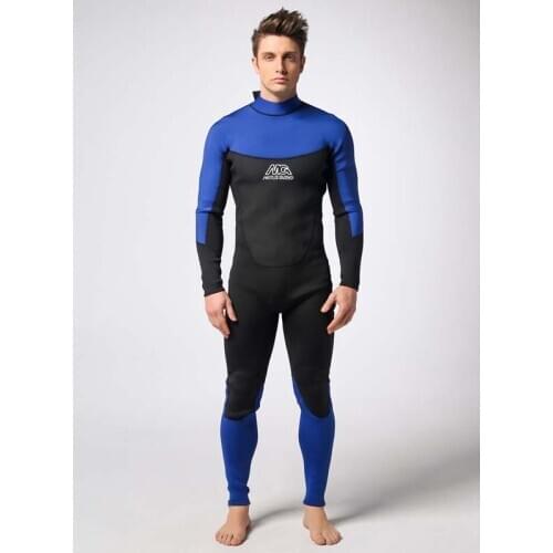 Men 3 mm neoprene long-sleeved pants Warm waterproof diving bathing suit one-piece fullbody diving suit swim set size S-XXL