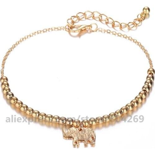 New Arrival Fashionable Design Five-Pointed Star Beaded Elephant Pendant Multilayer Ankle Chain Fashion Accessories Hot Sales