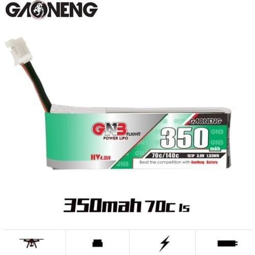 Original GAONENG 3.8V 350mAh 70C/140C 1S HV Lipo Battery PH2.0 Plug for BetaFPV 65S UK65 Blade Inductrix UR65 Tiny Whoop Drone