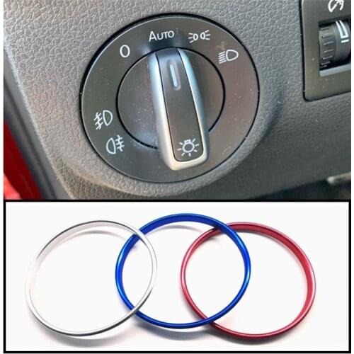 Headlight Switch Trim Frame Metal Ring For Volkswagen VW PQ35 PQ46 Golf Jett MK5 MK6 Passat B6 B7 CC Touran Tiguan