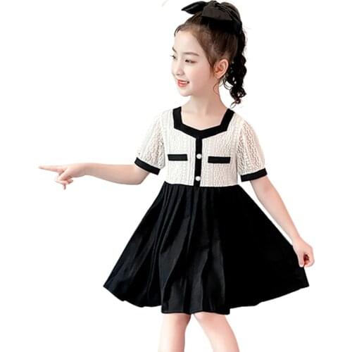 Dresses For Girls Patchwork Girl Child Dress Summer Kids Dress Casual Style Childrens Costumes For Girls 6 8 10 12 14
