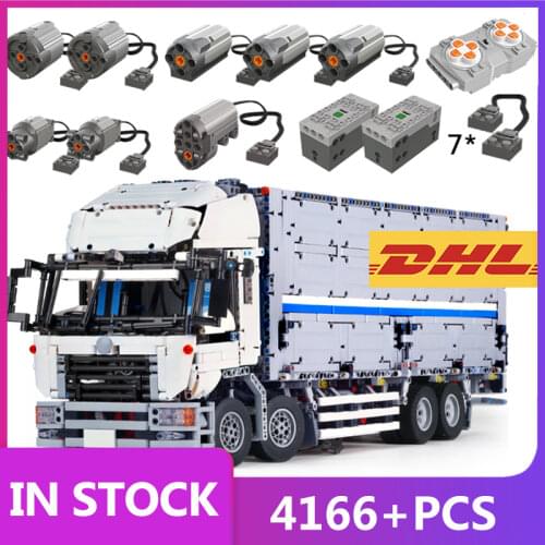 MOULD KING 13139 High-Tech The ARAKAWAS Tow Wing body Container truck Tatra Model Building Blocks brick Kids Toys Birthday Gifts