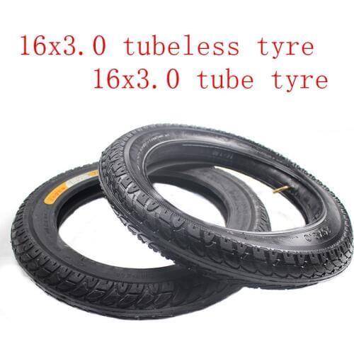Lightning shipment electric bicycle tires 16x3.0 inner and outer tire or tubeless tire Electric Bicycle tire bike tyre 16*3.0