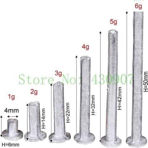 5Pcs/set Plumbum Golf Plug Weight for Carbon Shaft Fit 0.335 0.350 0.355 0.370 1g/2g/3g/4g/5g/6g Diameter 4mm