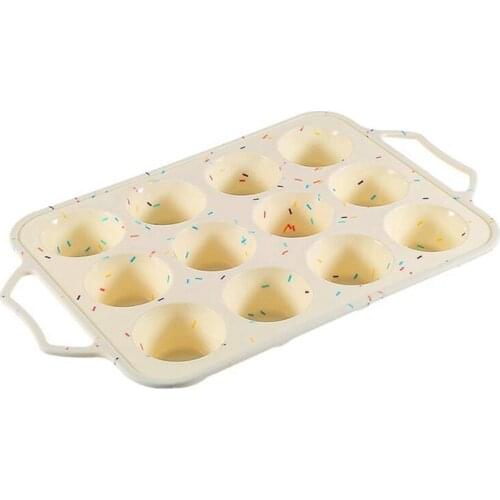 Silicone Muffin Pan,Muffin Pans Nonstick With Grips And Embedded Metal Edging,Molds For Baking Muffins Or Cupcakes 1 PCS-ABUX