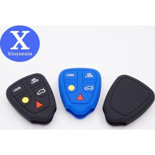 Xinyuexin Silicone Rubber Protect Skin Set Cover Case Key Fob For VOLVO XC70 XC90 S40 S60 S70 S80 S90 V40 V70 V90 C70 5 Buttons
