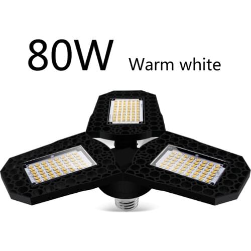 LED Lamp E27 LED Bulb 40/60/80W Garage Light 110V 220V Deform Light for Workshop