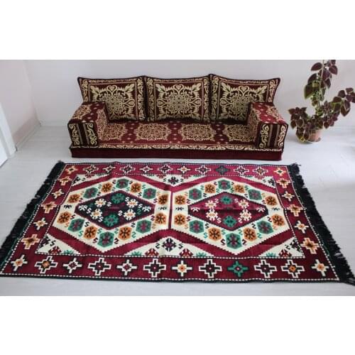 Outdoor floor seating, Arab seat Oriental patterns, Ottoman table, Hookah sofa, Carpet, Sofa, oriental pattern, Ottoman mas