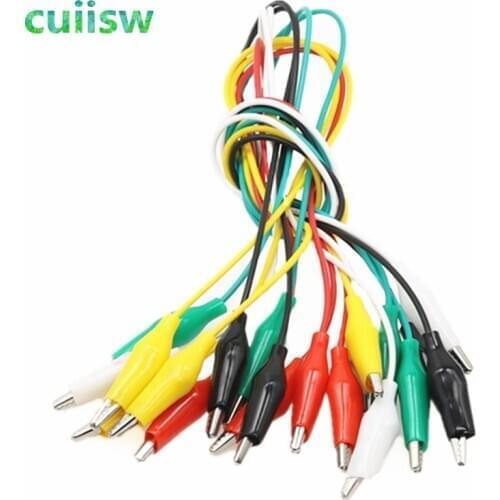 10Pcs 5 colors length double-ended alligator clips jumper wire mini test clips DIY test cable test folder test hook clip
