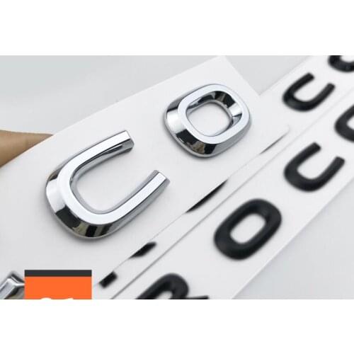 10x ABS Chrome Rear Logo Emblems Decorations Tail Trunk Sticker Decals Letters for VW Volkswagen SCIROCCO