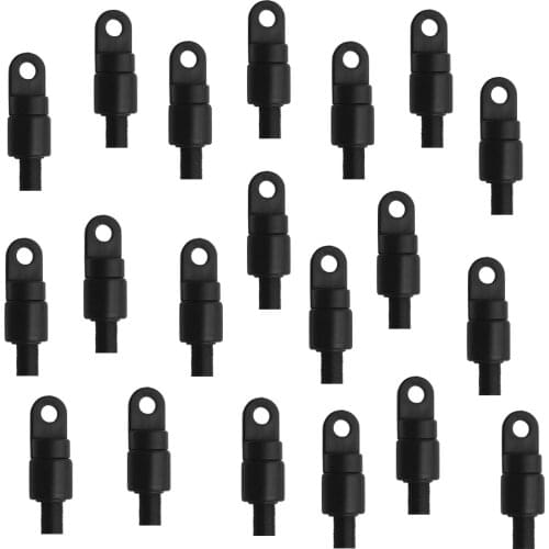 20 Pieces 1/4'' Shock Cord Hook Fastener Fixed Terminal End Tabbed S Bungee Hooks