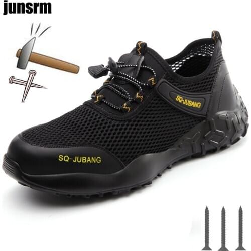 2020 New safety shoes steel head summer breathable air freshener light smashing casual stabbing Safe Work shoes