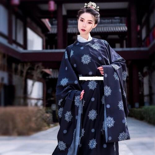 2020 Hanfu Dress Round Neck Long Robe Summer Men And Women Tang Dynasty Dress Traditional Chinese Dance Costumes Hanfu SL3859