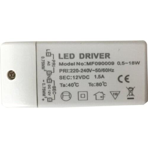 3 years warranty 100pcs/lot led driver 12V 18W 1.5A constant voltage led driver AC 220-240 V DC 12V