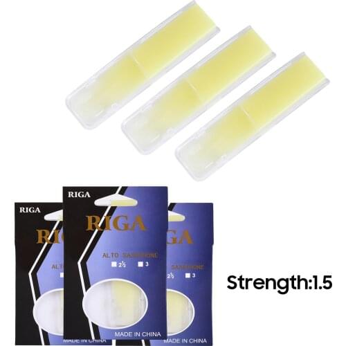 RIGA 3pcs Alto Saxophone Reeds Sax Resin Reed Saxophone Accessories Strength 2.5 / Strength 2.0 / Strength 1.5