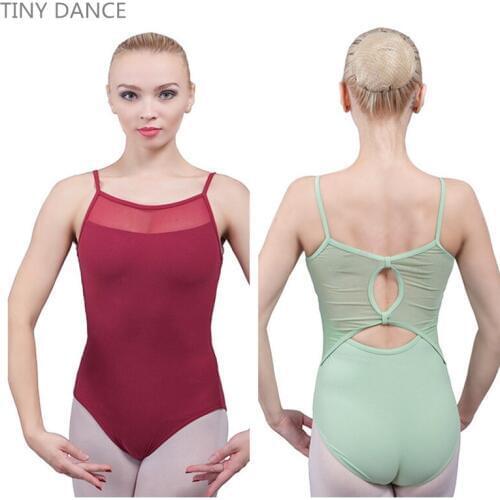 Free Shipping In Stock Adult Girls Ballet Dance Matte Lycra and Mesh Leotards Available Size from XS to XL 5 Colors 02D0056