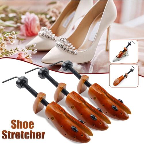 BSAID 1 Piece Shoe Tree Wood Shoes Stretcher, Wooden Adjustable Man Women Flats Pumps Boot Shaper Rack Expander Trees Size S/M/L