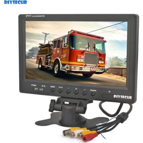 DIYSECUR 9" TFT LCD Monitor Display Rear View Monitor Screen with BNC / AV Input Remote Control DVD VCR Monitoring System