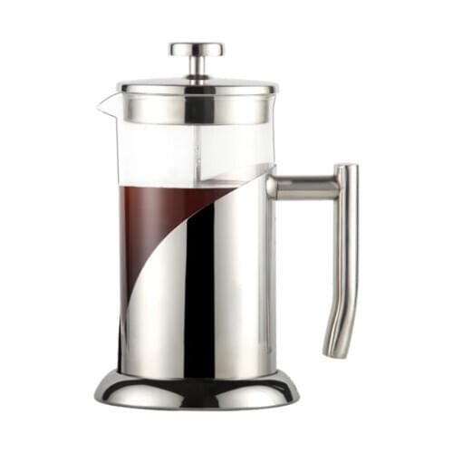 French Press Coffee Maker 4 Level Filtration System Heat Resistant Borosilicate Glass by Cafe Du Chateau