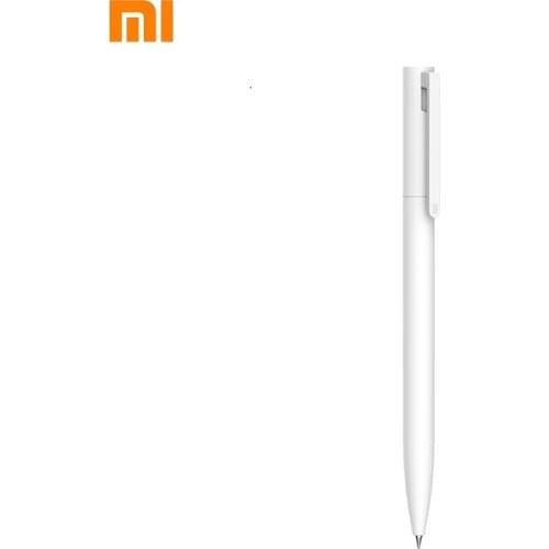Original Xiaomi Mijia Gel Pen No Cap Black Ink Writing Pen White Smooth Switzerland Refill MiKuni Japan Ink black/Blue Replace
