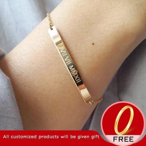 Personalize Baby Name Bracelet Stainless Steel Custom Name Bracelet For Mom Gold Color Charm Children Bracelets Gift Custom Gift