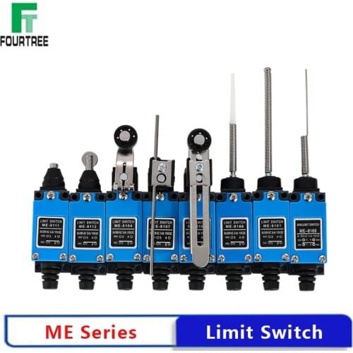 1Pcs Limit Switch Mini Waterproof Rotary Adjustable Roller Lever Arm AC250V 5A NO NC ME-8104 8107 8108 8111 8112 8122 8166 9101