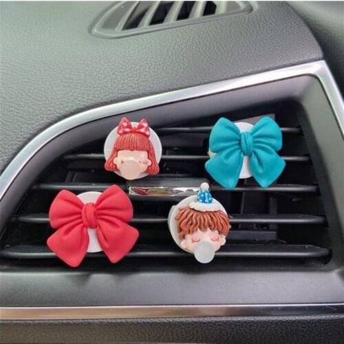 Creative Car Aroma Air Outlet Decoration Cute Bubble Girl Boy Couple Car Air Conditioning Car Air Freshener Clip