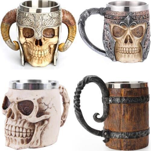 480ML 600MLSimulation Crude Wood Mug Double Wall Insulated Beer Cup Wine Tumbler Big Drinking Mug Wine Tumbler Beer Drinking Mug